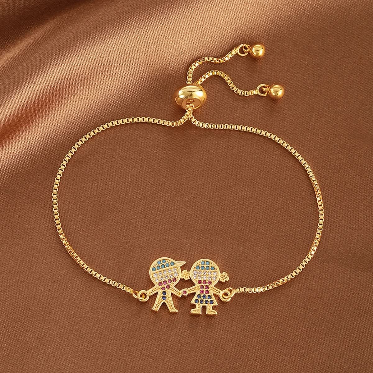 Twin Charm Gold Bracelet - STRAVAÉ