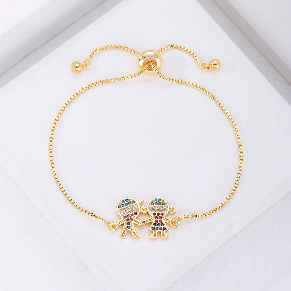 Twin Charm Gold Bracelet - STRAVAÉ