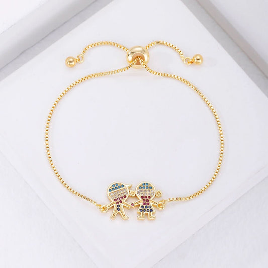Twin Charm Gold Bracelet - STRAVAÉ
